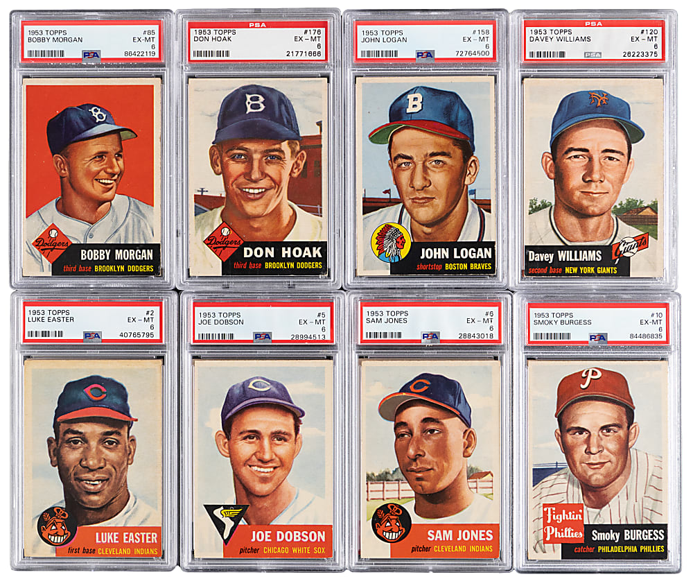 1953 Topps PSA EX-MT 6 Graded Starter Set (75)