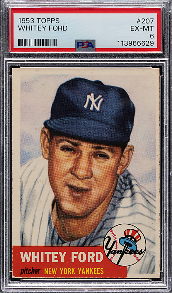1953 Topps #207 Whitey Ford PSA EX-MT 6