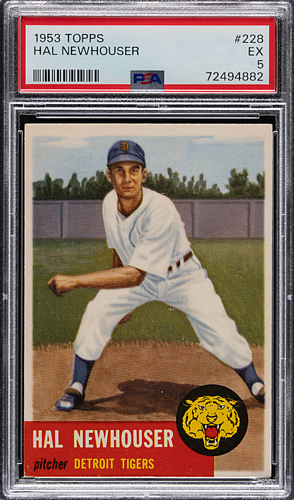 1953 Topps #228 Hal Newhouser PSA EX 5