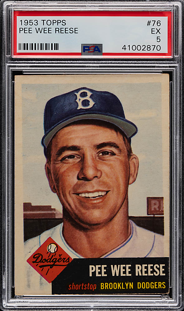 1953 Topps #76 Pee Wee Reese PSA EX 5