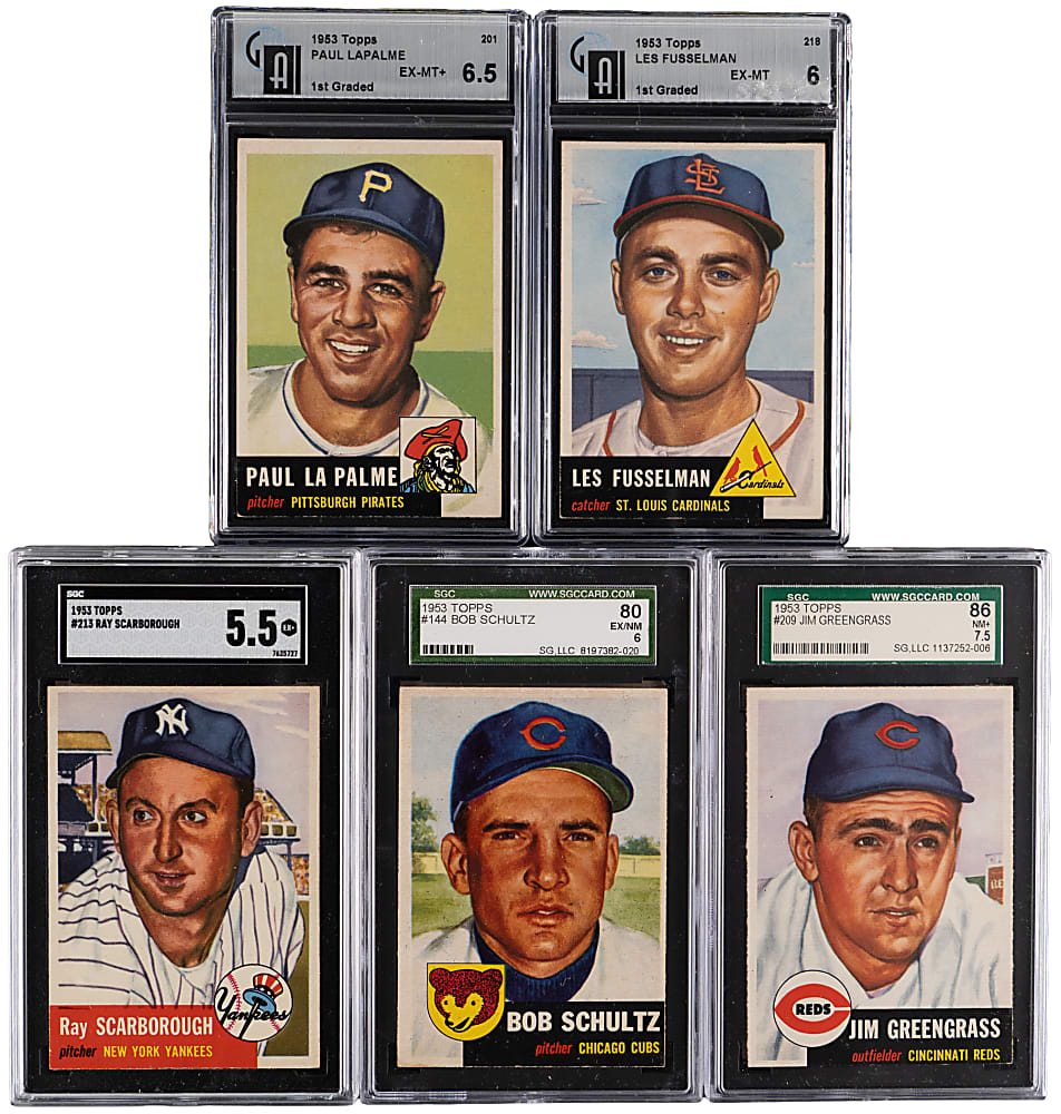 1953 Topps Graded Collection (11) with Hall of Famers, Stars & High Numbers