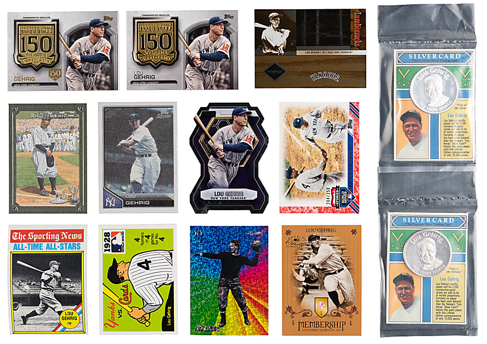 1971-Modern Lou Gehrig Collection (147) with (2) .999 Silver, Various Numbered & Inserts
