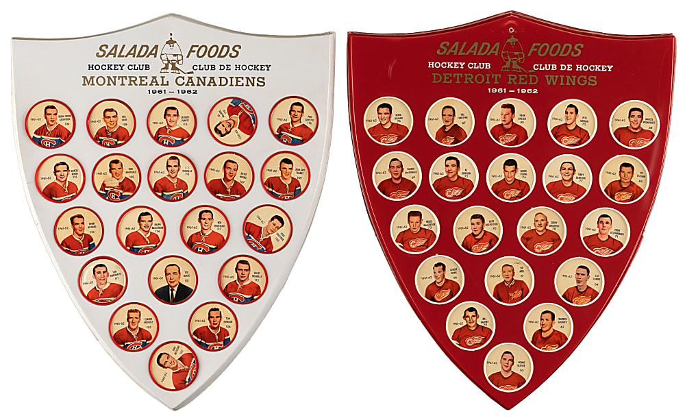 1961-1962 Shirriff-Salada Hockey Coins Complete Set (120) in (6) Shields