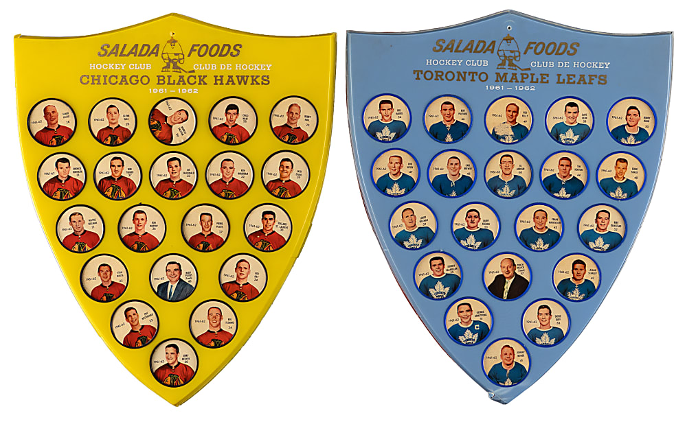 1961-1962 Shirriff-Salada Hockey Coins Complete Set (120) in (6) Shields