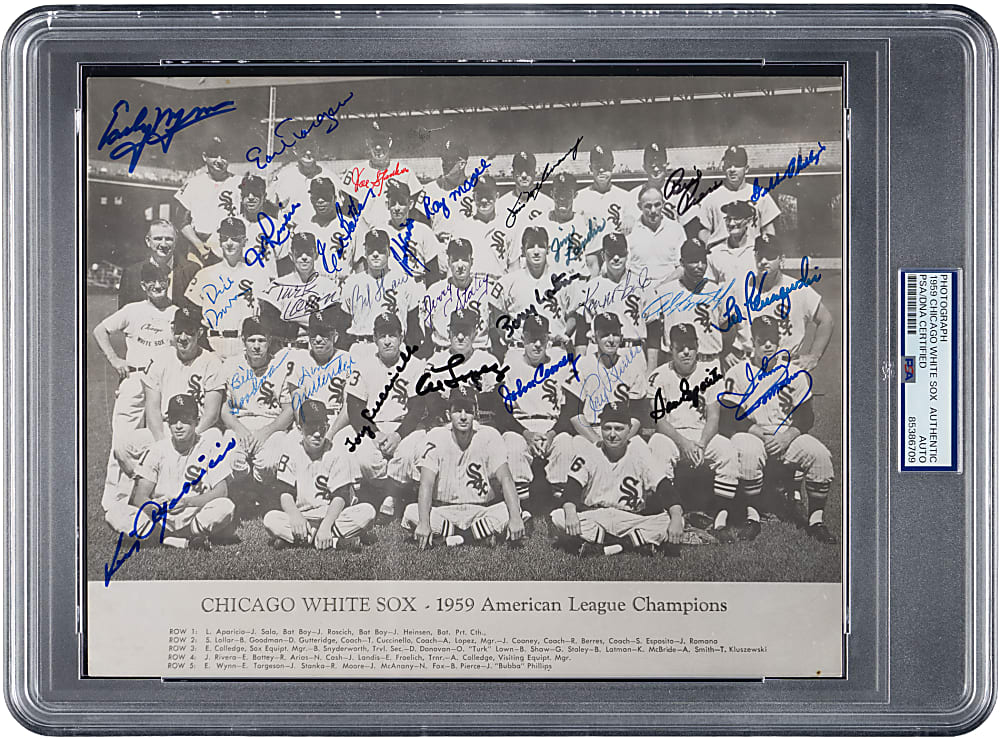 1959 Chicago White Sox American League Champions Team-Signed Photograph with (28) Signatures - PSA/DNA Authentic