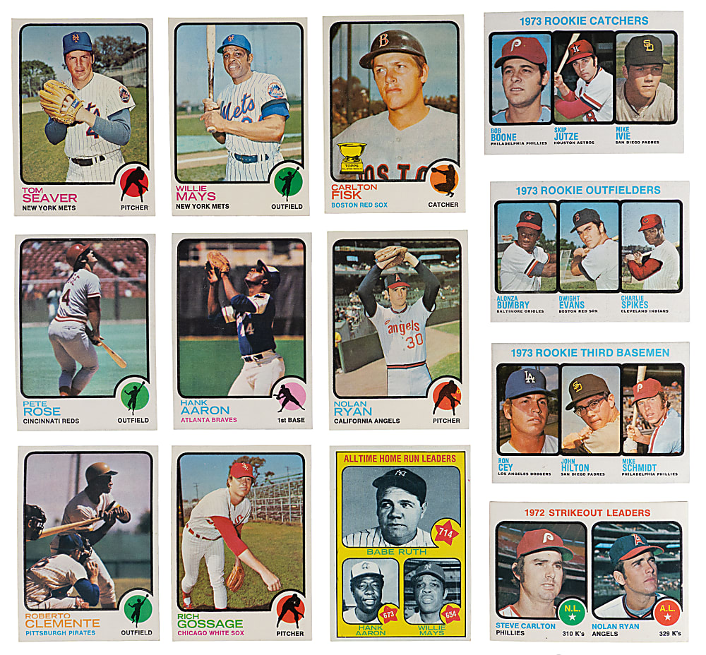 1973 Topps Complete Set (660) with (3) PSA Graded - Clean!