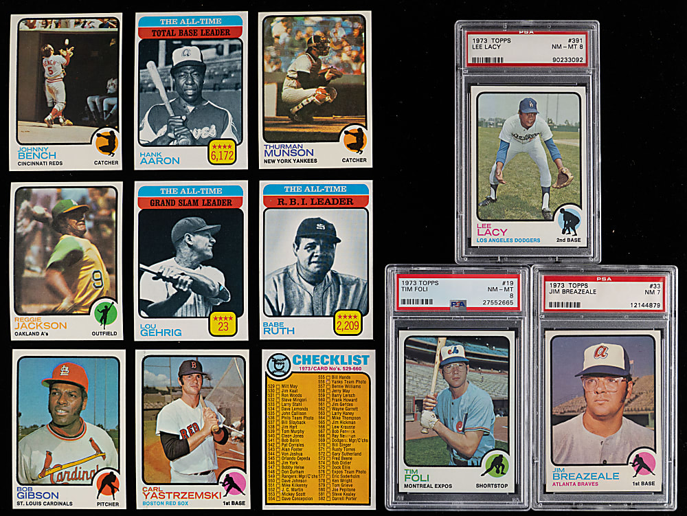 1973 Topps Complete Set (660) with (3) PSA Graded - Clean!