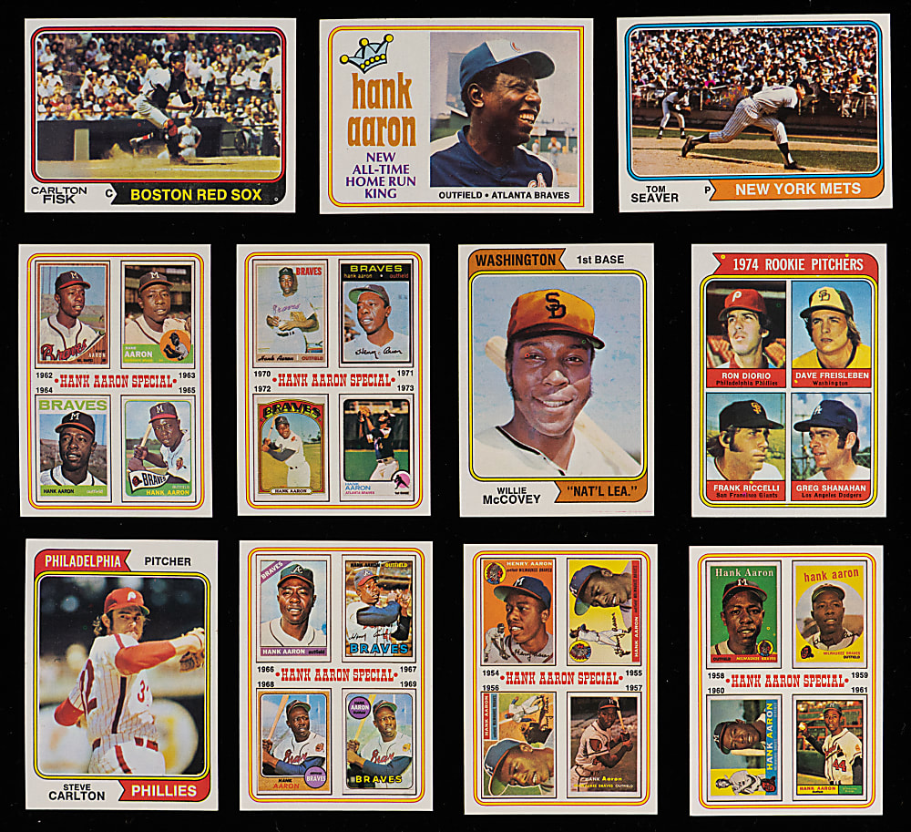1974 Topps High-Grade Complete Set (660) Plus Traded Set (44) & Washington Variations Set (15)