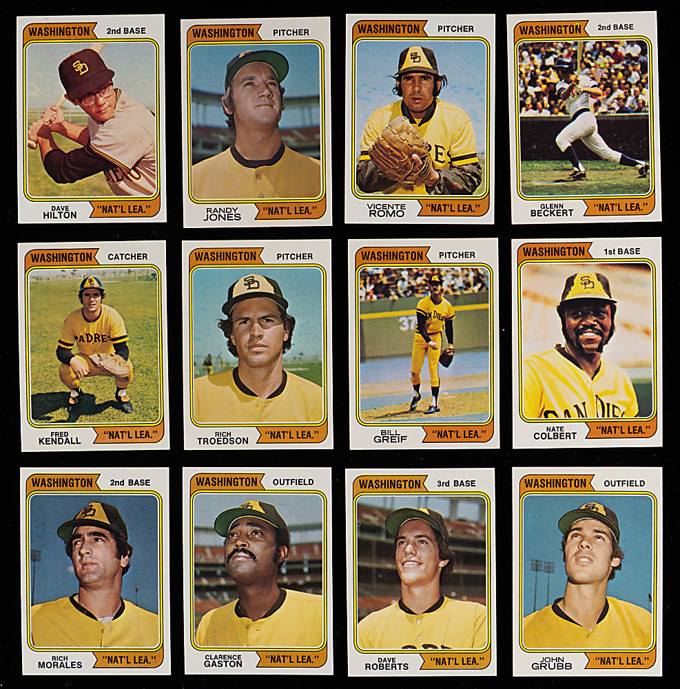 1974 Topps High-Grade Complete Set (660) Plus Traded Set (44) & Washington Variations Set (15)