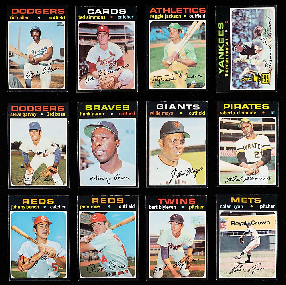 1971 Topps Complete Set (752) Plus (2) Checklist Variations with (4) PSA Graded - Clean!