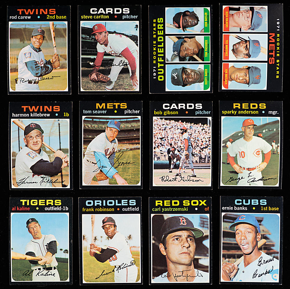 1971 Topps Complete Set (752) Plus (2) Checklist Variations with (4) PSA Graded - Clean!
