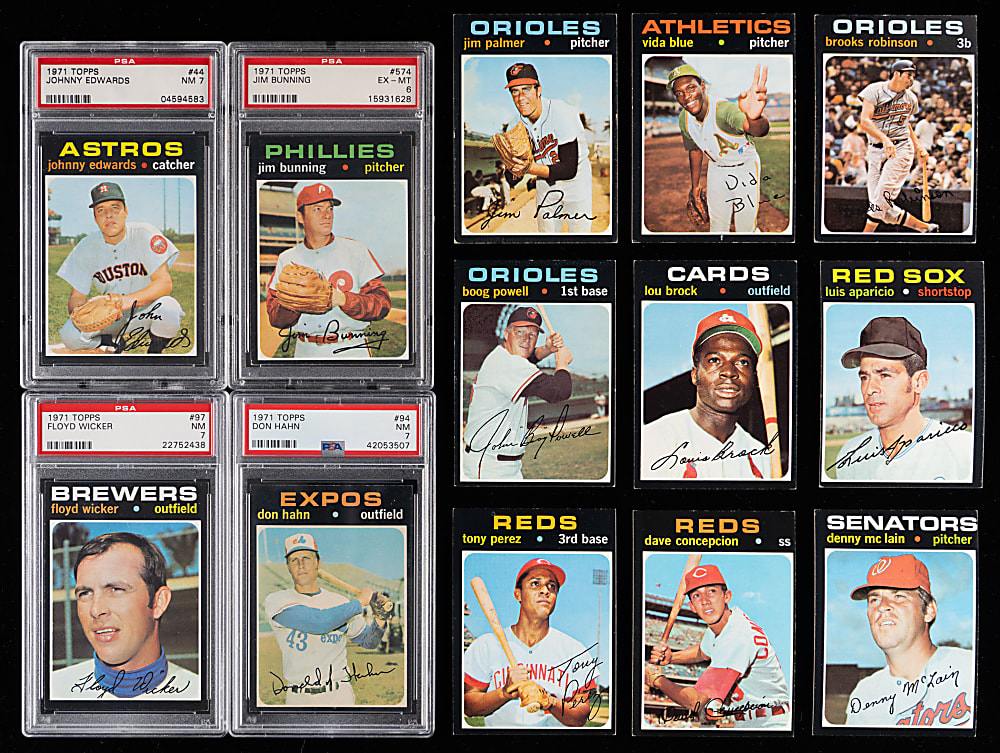 1971 Topps Complete Set (752) Plus (2) Checklist Variations with (4) PSA Graded - Clean!