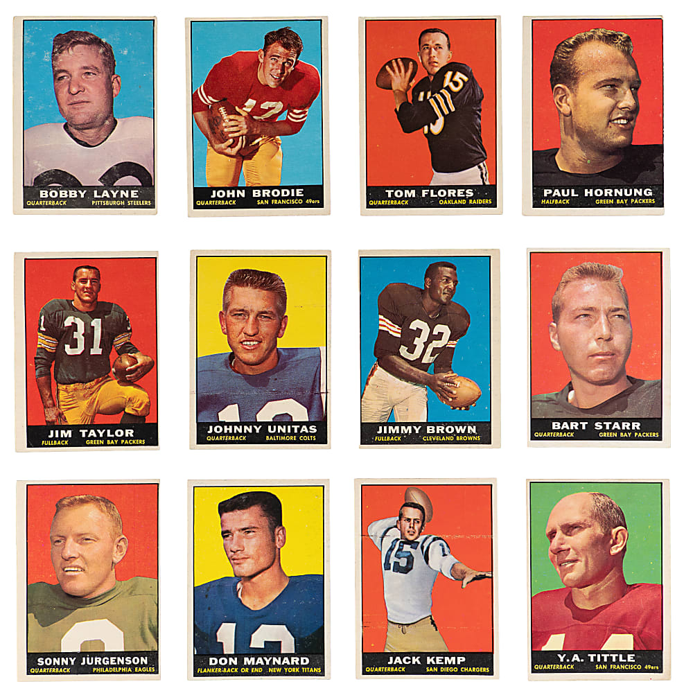 1961 Topps Football Complete Set (198) Plus (42) Duplicates - (240) Total Cards