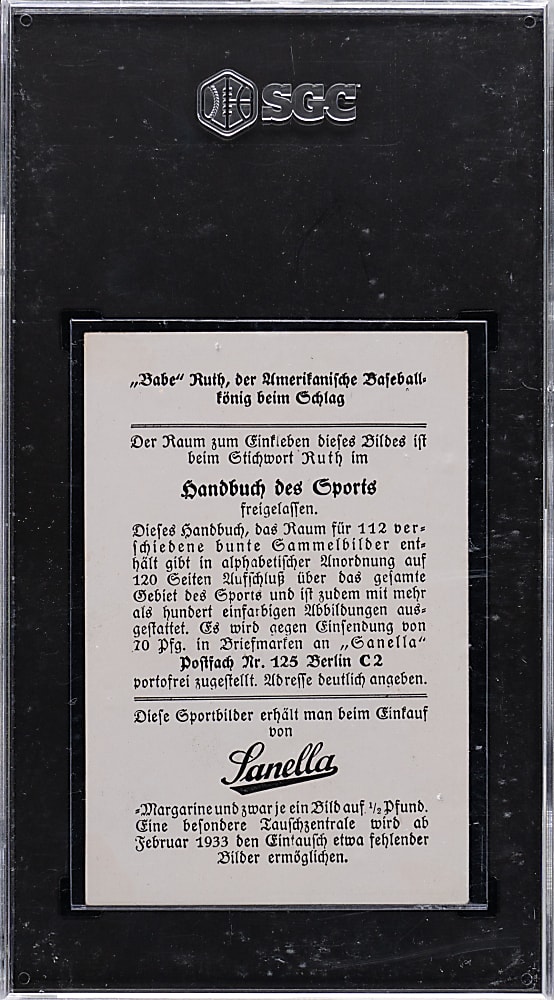 1932 Sanella Babe Ruth Type 2 SGC VG/EX 4