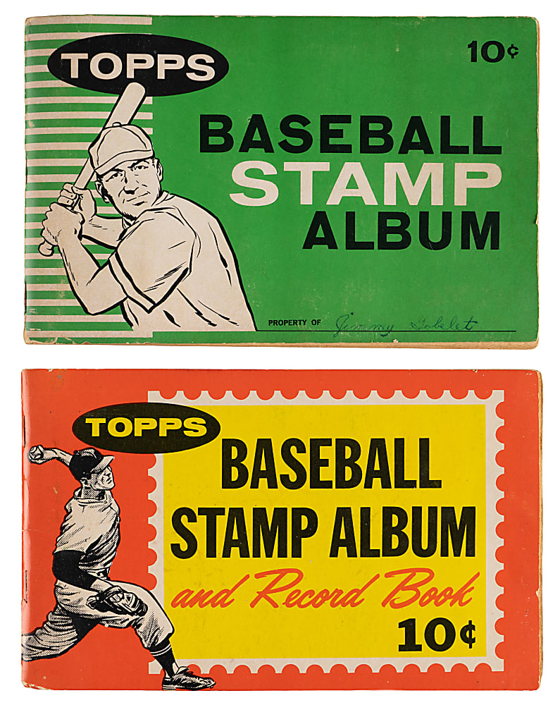 1961 & 1962 Topps Stamps Collection with (336) Total Stamps Plus Both Albums