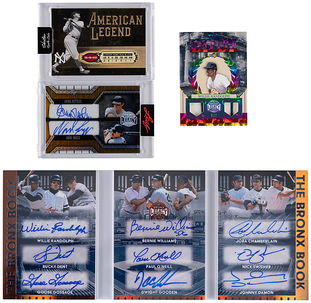 2008-2025 New York Yankees Modern Insert Group (4) with (3) #1/1 Including Babe Ruth