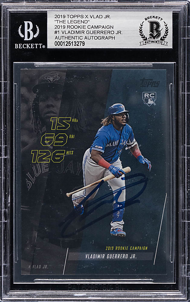 2019 Topps X Vlad Jr. The Legend Signed #1 Vladimir Guerrero Jr. Rookie Campaign - Beckett Authentic Autograph