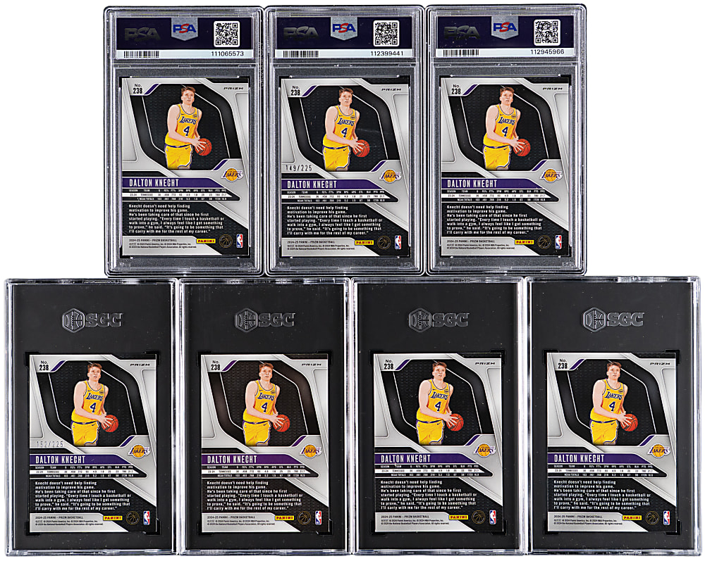 2024-2025 Panini Prizm Basketball #238 Dalton Knecht Rookie Rainbow Graded Collection (7)