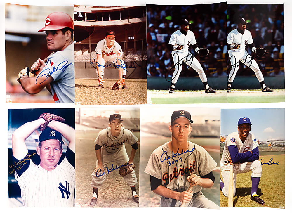 Hall of Fame Signed Photograph Collection (20) with (3) Henderson, Aaron & Mays