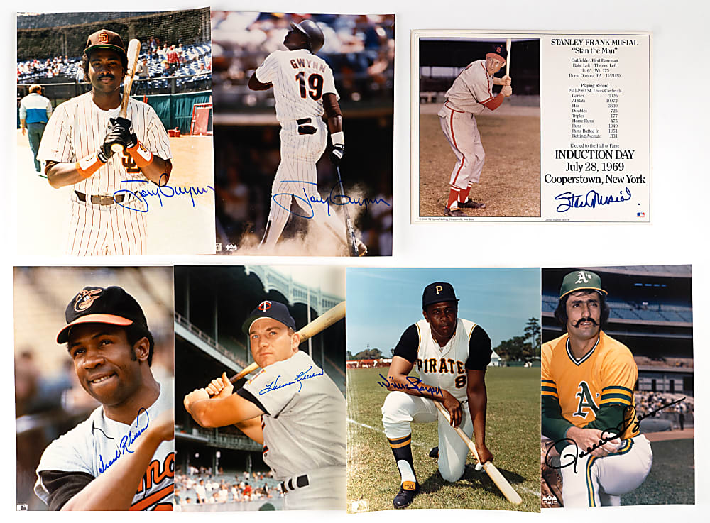 Hall of Fame Signed Photograph Collection (20) with (3) Henderson, Aaron & Mays