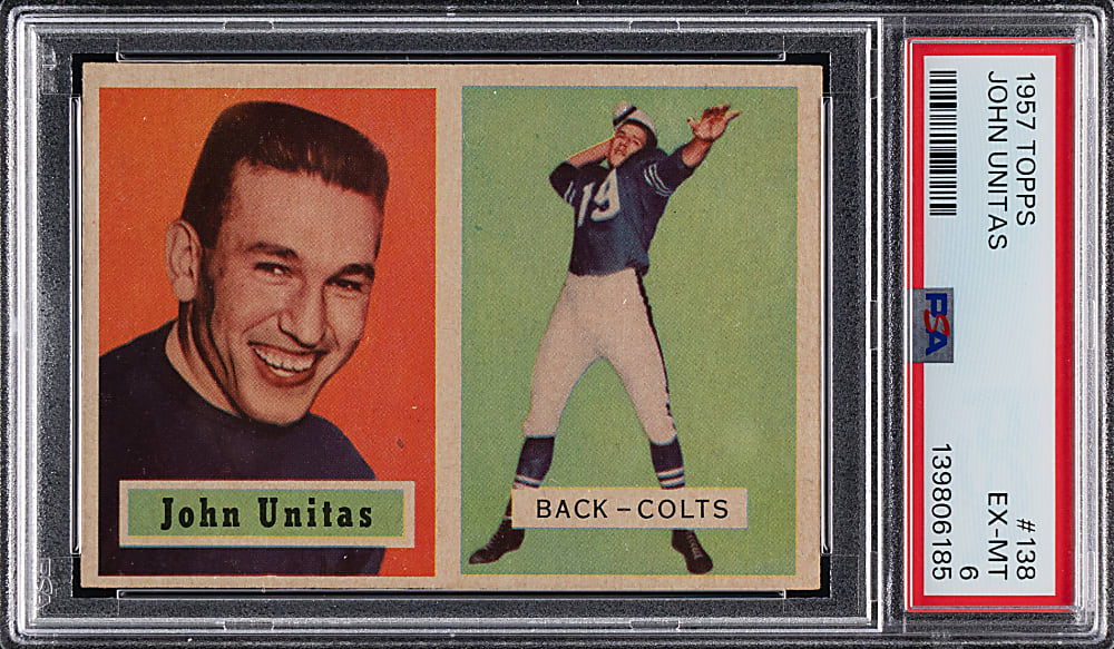 1957 Topps Football #138 Johnny Unitas Rookie PSA EX-MT 6