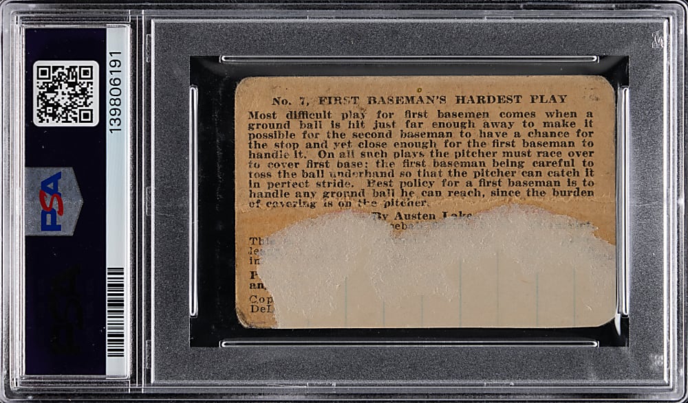 1933 DeLong Gum #7 Lou Gehrig PSA POOR 1