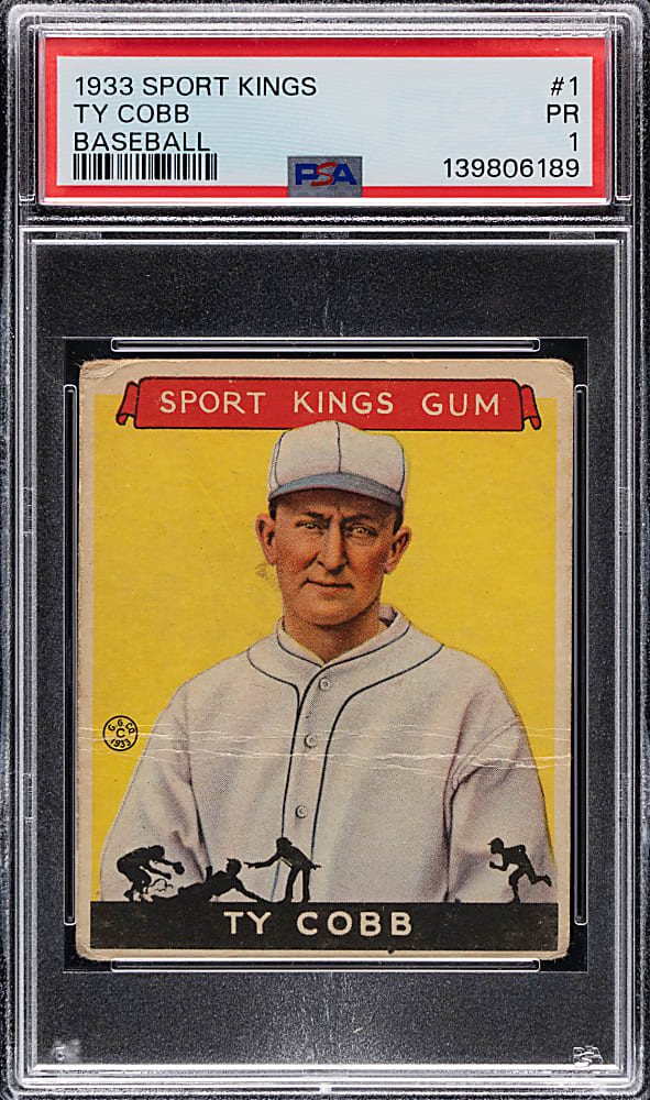 1933 Sport Kings Gum #1 Ty Cobb PSA POOR 1