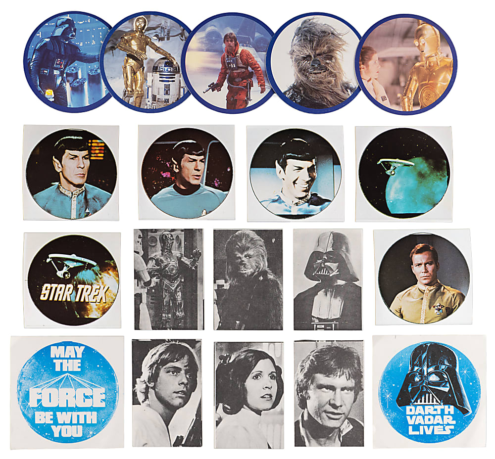 1970s-1990s Star Wars and Star Trek Card/Memorabilia Bundle