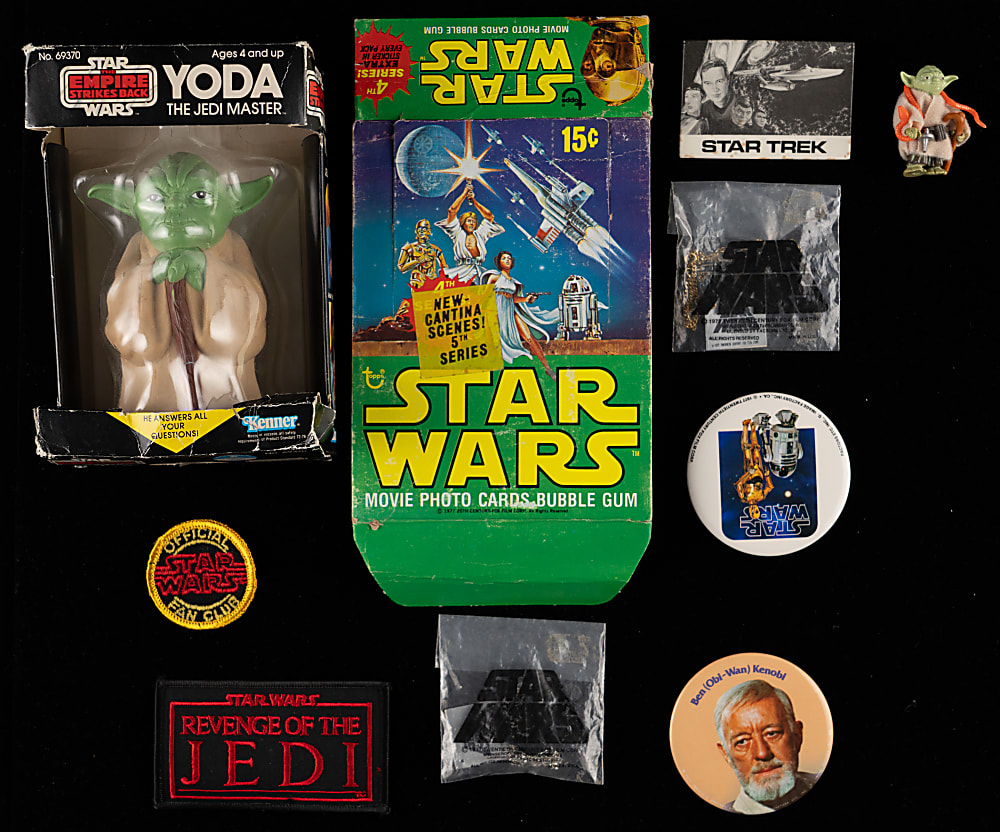 1970s-1990s Star Wars and Star Trek Card/Memorabilia Bundle