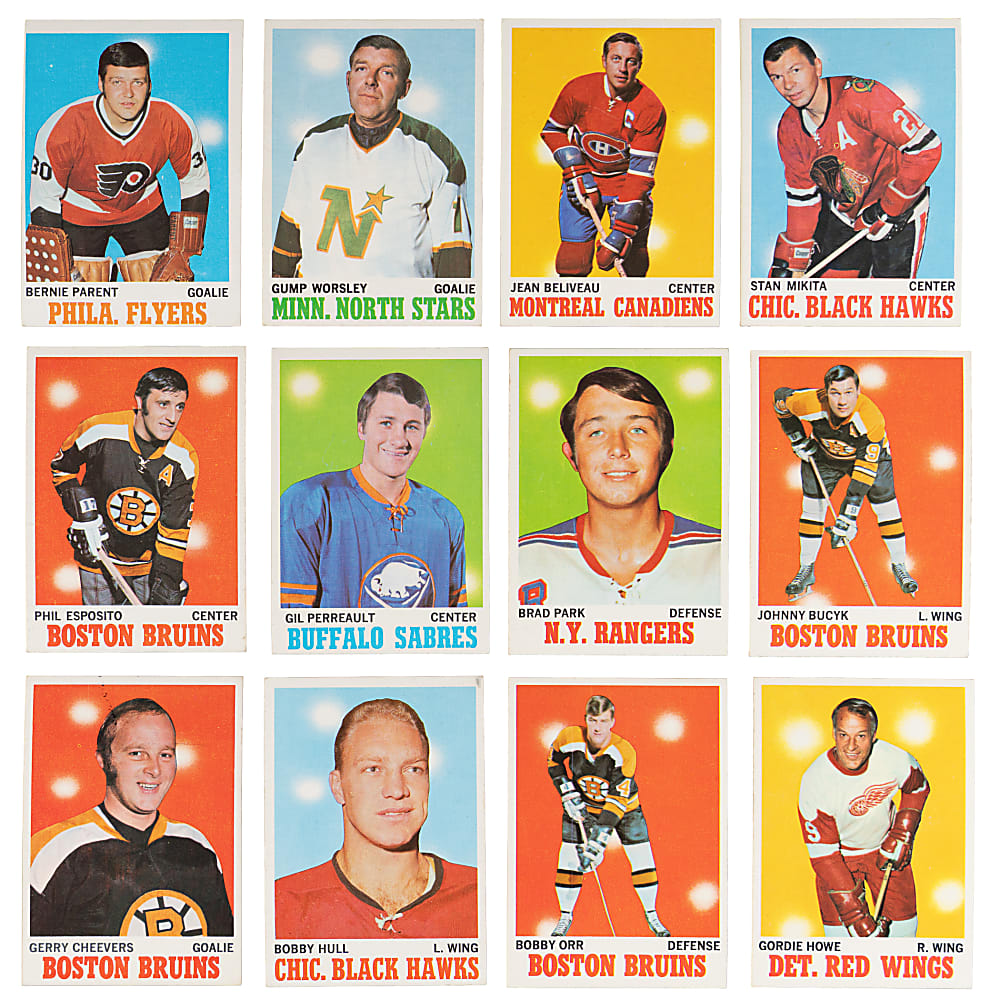1970-1971 Topps Hockey Near Complete Set (109/132) with Most Keys