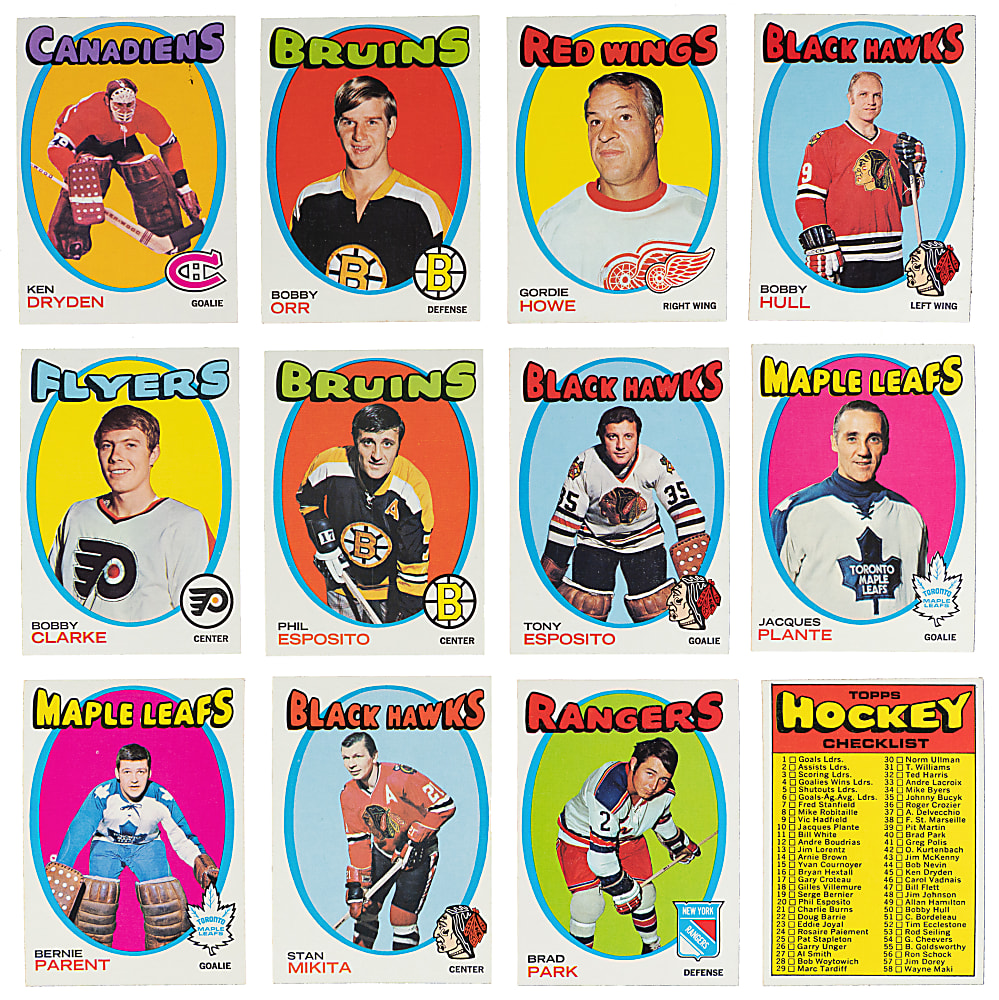1971-1972 Topps Hockey Complete Set (132) - Clean!
