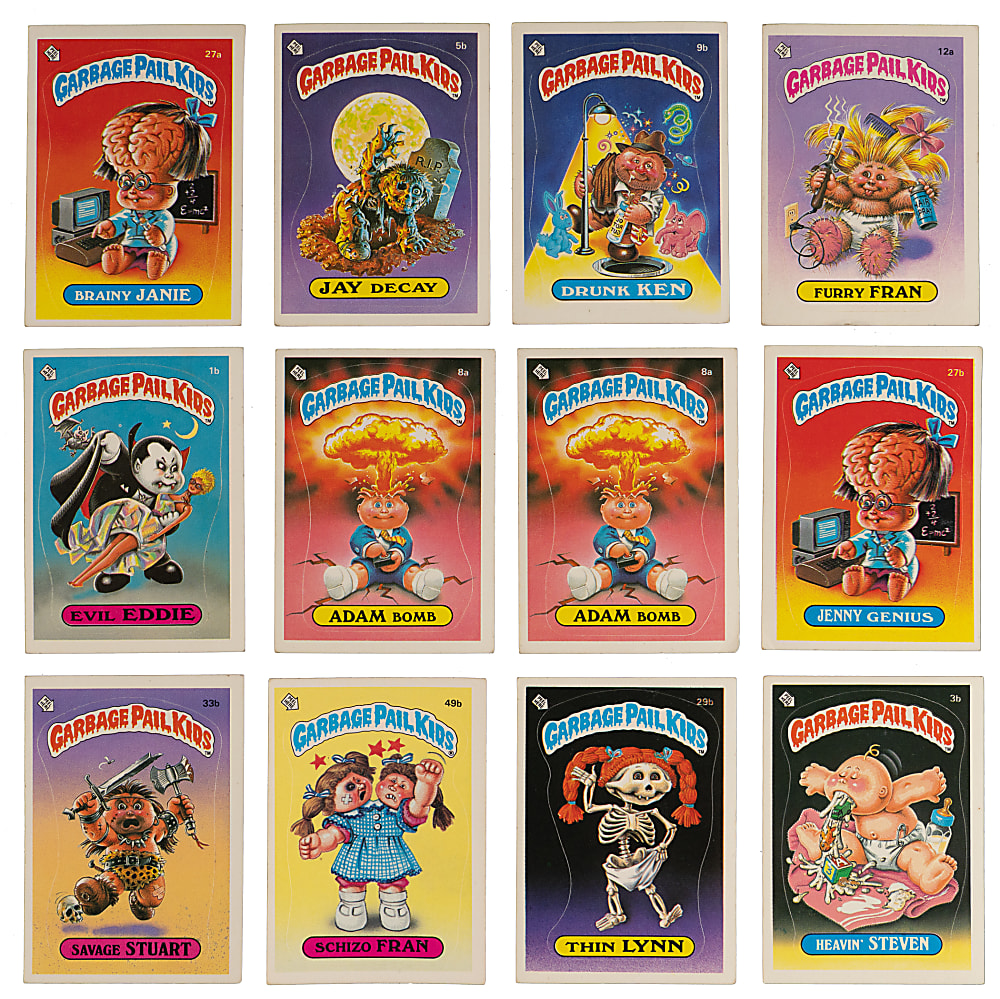 1985 Topps Garbage Pail Kids Series 1 & 2 Collection (441) with (2) #8a Adam Bomb, Series 2 Set (85) Plus (131) Assorted Later Series