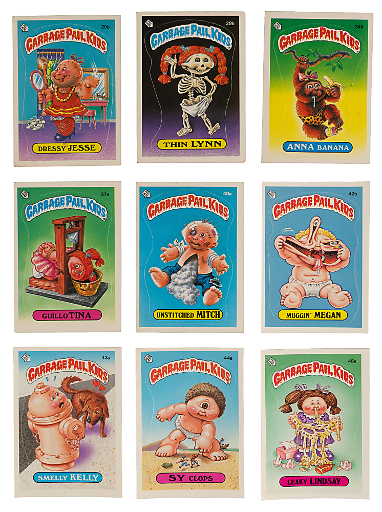 1985 Topps Garbage Pail Kids Series 1 & 2 Collection (441) with (2) #8a Adam Bomb, Series 2 Set (85) Plus (131) Assorted Later Series