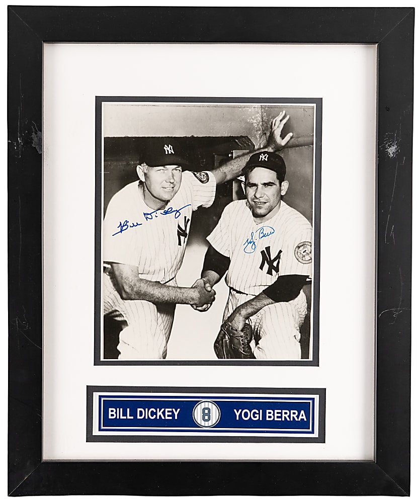 Bill Dickey & Yogi Berra Dual-Signed & Framed Photograph - JSA