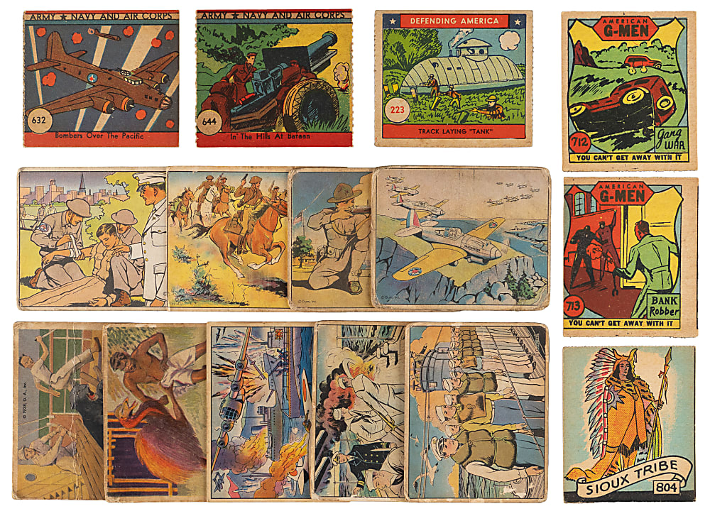 1930s-1940s Non-Sport Grab Bag (44) with 1933 Sea Raiders & 1940 Superman