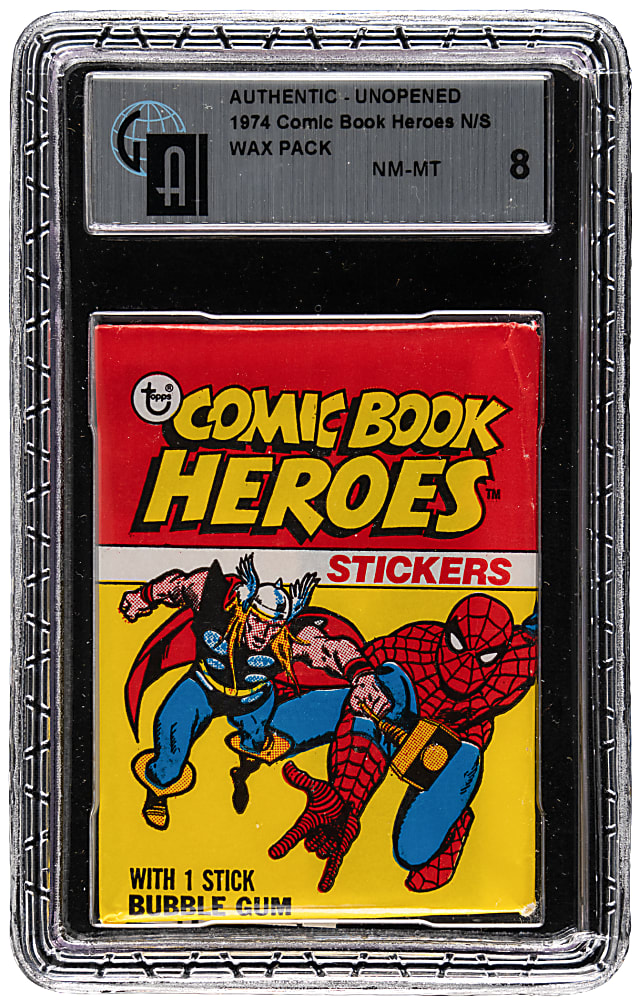 1974 Topps Comic Book Heroes Unopened Wax Pack GAI NM-MT 8