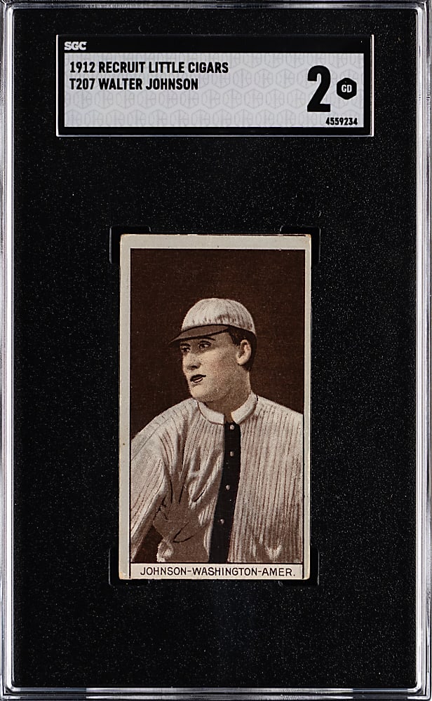 1912 T207 Recruit Cigars Walter Johnson SGC GOOD 2