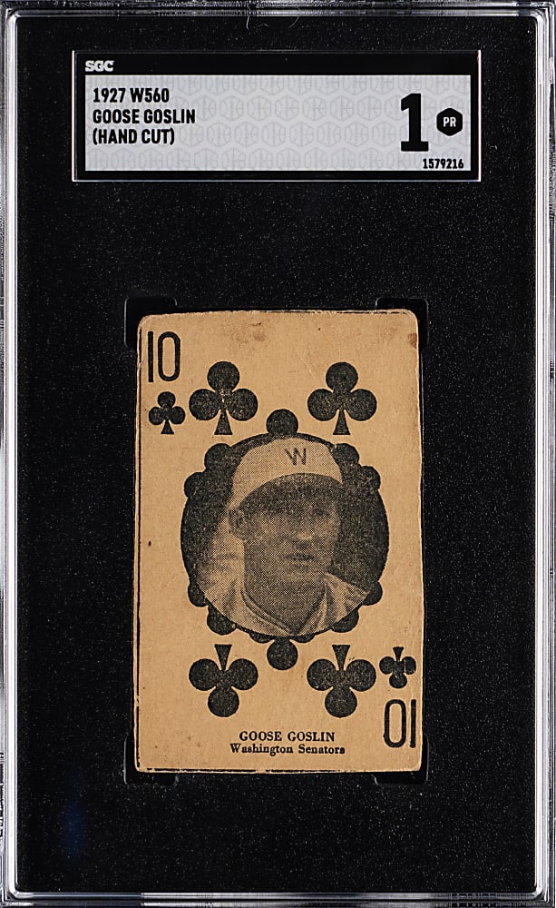 1927 W560 Goose Goslin Hand Cut SGC POOR 1
