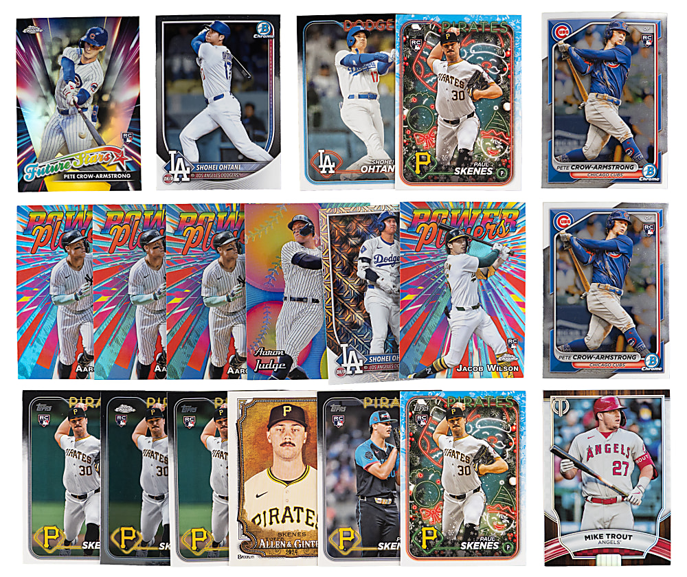 Modern Star, Rookie and Prospect Hoard (2,200+) with Numerous Inserts/Parallels Including Betts, Judge, Ohtani & Skenes Bricks