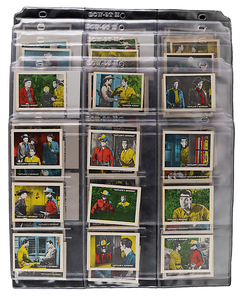 1950s Ed-U-Cards The Lone Ranger Complete Set (120) with (8) PSA NM 7 to NM-MT 8 Graded