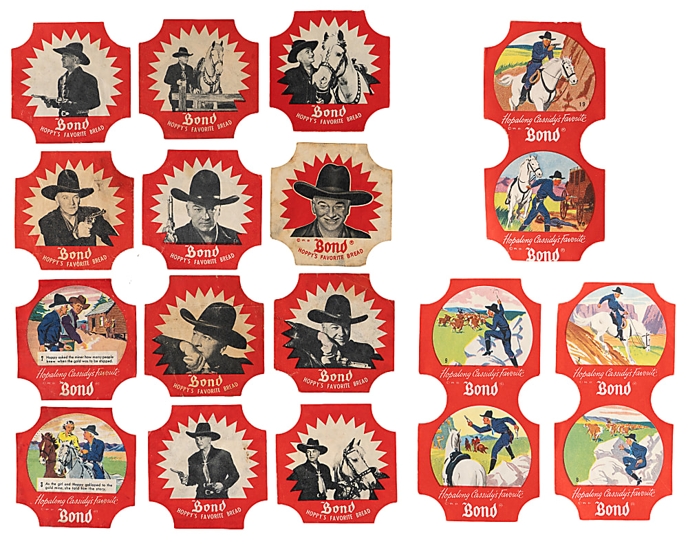 1950s Bond Bread Labels Hopalong Cassidy Collection (100+) with Sets & (3) Albums