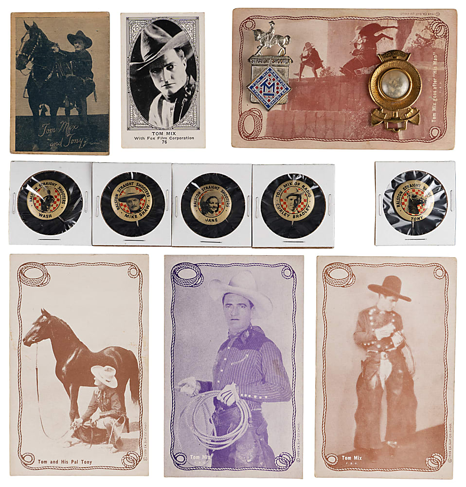 1920s-1940s Tom Mix Collection (44) with Exhibits, Premiums & Decoder Set