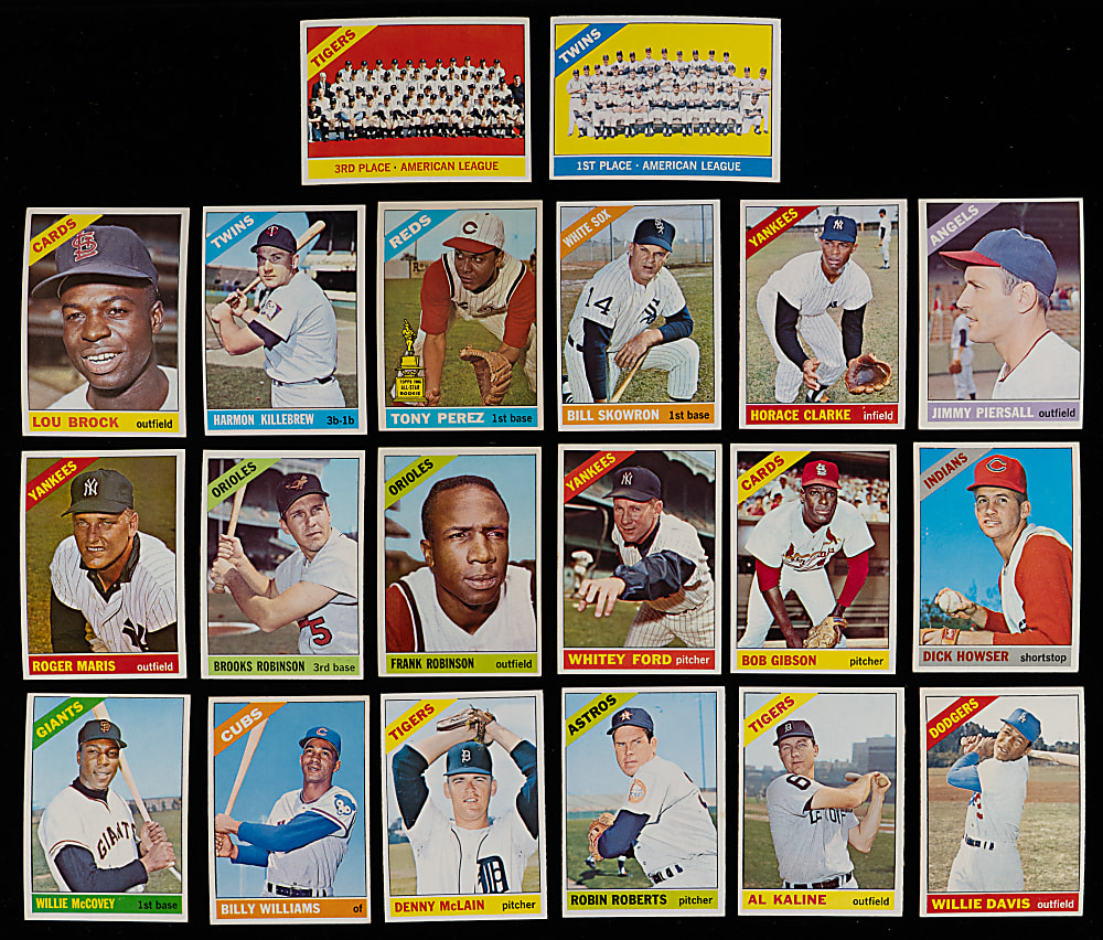 1966 Topps Complete Set (598) with (22) Graded Mostly High Numbers - Mostly Clean!