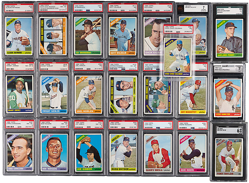 1966 Topps Complete Set (598) with (22) Graded Mostly High Numbers - Mostly Clean!