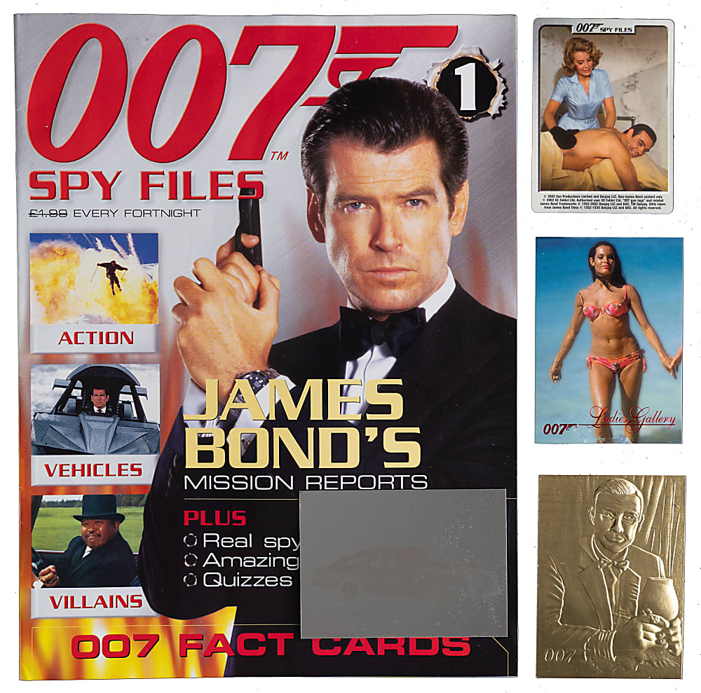 1979-2002 James Bond Hoard with (10) Sets, (1,400+ Total Cards) with Display Boxes, Wrappers & Inserts