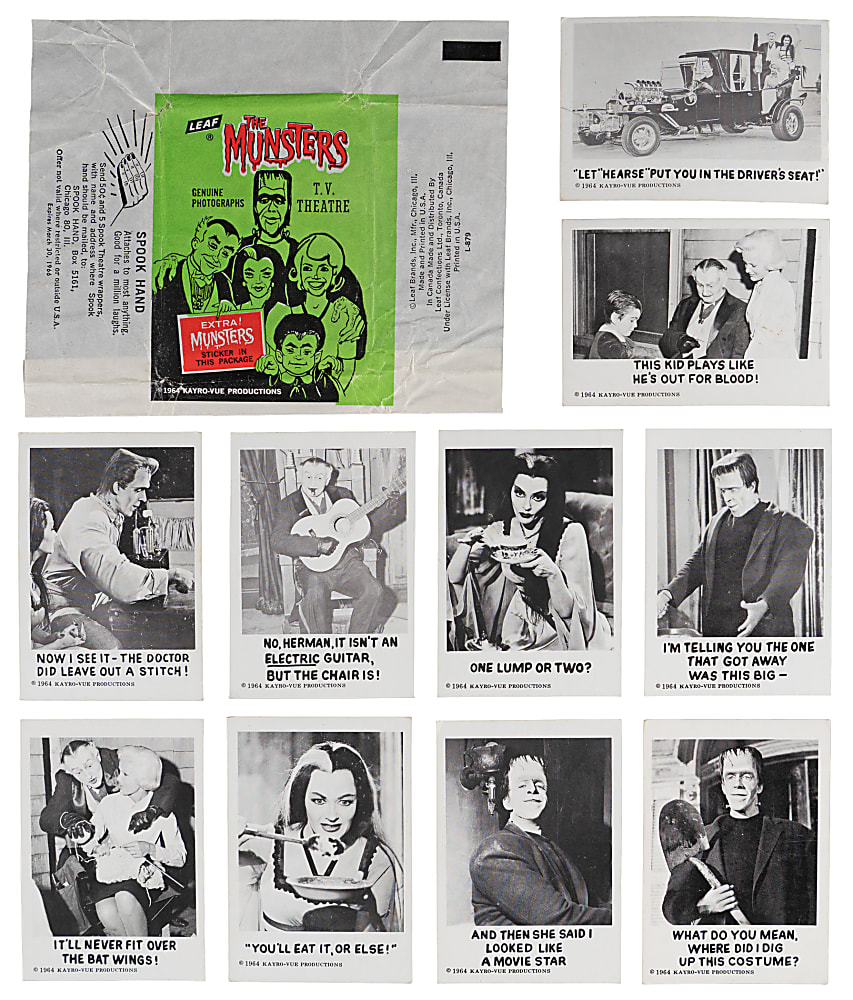 1964 Leaf The Munsters Complete Set (72) Plus Original Wrapper