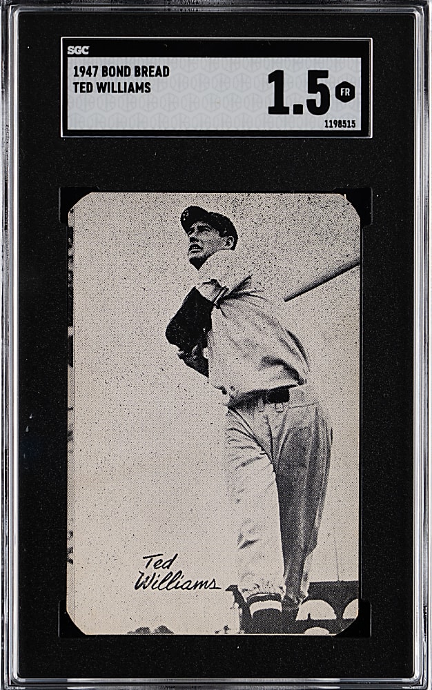 1947 Bond Bread Ted Williams SGC FAIR 1.5