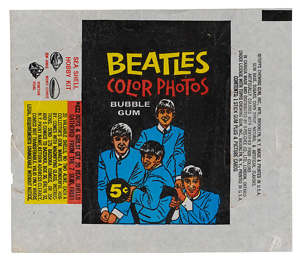 1964 Topps Beatles Color (64) & Diary (60) Complete Set Pair Plus Color Original Wrapper