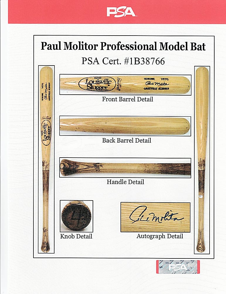 1980-1982 Paul Molitor Signed Game-Used Milwaukee Brewers Bat - PSA/DNA GU 8.5