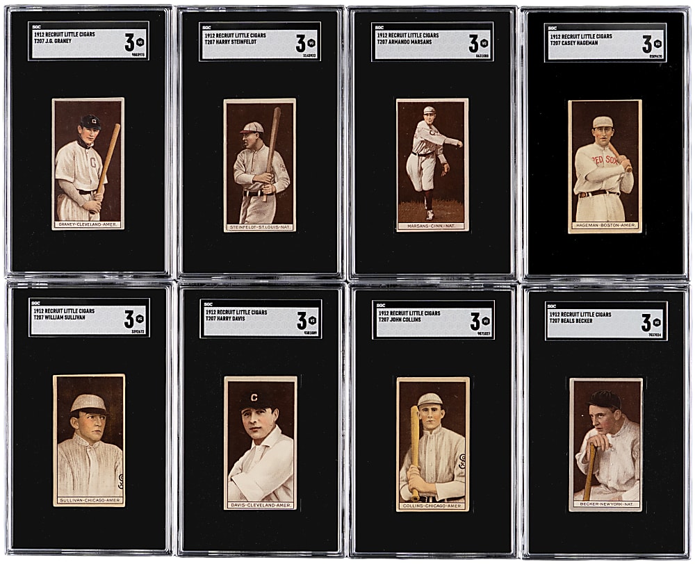 1912 T207 Brown Background SGC VG 3 Graded Starter Set (24) with Shortprints